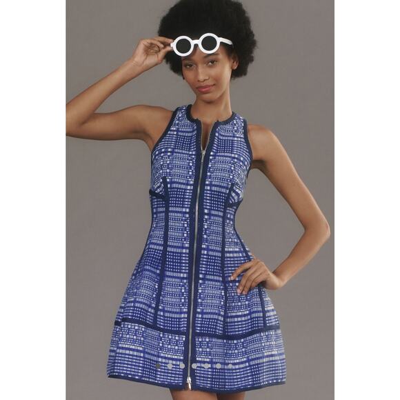 Anthropologie Sleeveless Sculpted Mini Dress Size 0 - Picture 2 of 10